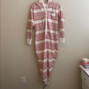 Abercrombie & Fitch hooded footless pajamas.